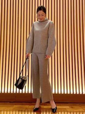 「ニットアップ」｜ayakaさん（レディース・170cm）の冬コーディネート