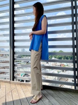 「アイテム（Tシャツ/カットソー）」を使った、ayakaさん（レディース・170cm）の夏コーディネート