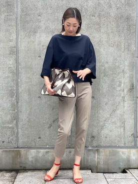 「I.T.'S international（イッツインターナショナル）のアイテム」を使った、ayakaさん（レディース・170cm）の夏コーディネート