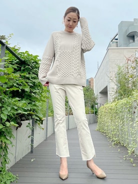 「アイテム（トップス）」を使った、ayakaさん（レディース・170cm）の秋コーディネート