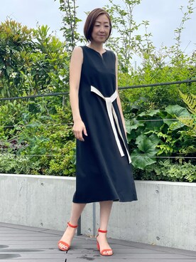 「アイテム（ワンピース）」を使った、ayakaさん（レディース・170cm）の夏コーディネート