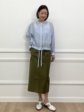 「アイテム（トップス）」を使った、ayakaさん（レディース・170cm）の春コーディネート