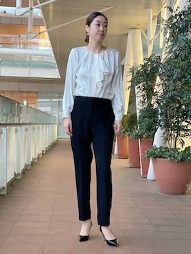 「アイテム（トップス）」を使った、ayakaさん（レディース・170cm）の春コーディネート