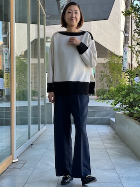 「INED（イネド）のアイテム」を使った、ayakaさん（レディース・170cm）の秋コーディネート