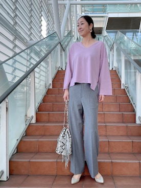 「アイテム（トップス）」を使った、ayakaさん（レディース・170cm）の冬コーディネート