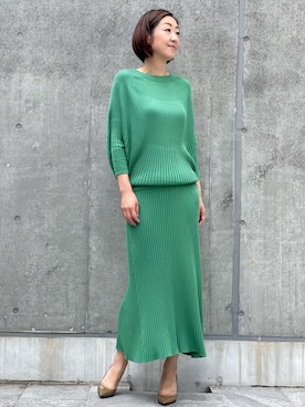 「ニットアップ」｜ayakaさん（レディース・170cm）の夏コーディネート