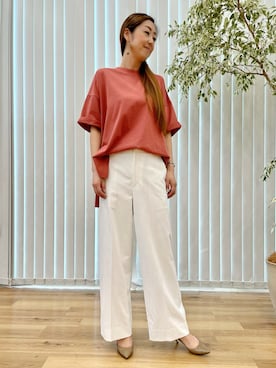 「アイテム（トップス）」を使った、ayakaさん（レディース・170cm）の夏コーディネート