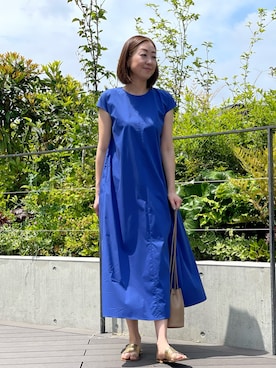 「カラー×コーデ」｜「アイテム（ワンピース）」を使った、ayakaさん（レディース・170cm）の春コーディネート