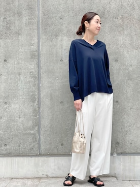 「アイテム（トップス）」を使った、ayakaさん（レディース・170cm）の春コーディネート