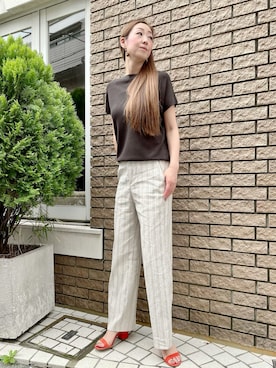 「INED（イネド）のアイテム」を使った、ayakaさん（レディース・170cm）の夏コーディネート