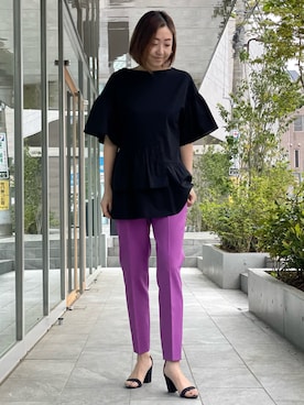 「アイテム（Tシャツ/カットソー）」を使った、ayakaさん（レディース・170cm）の春コーディネート