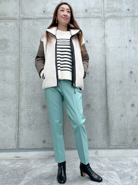 「アイテム（ブルゾン）」を使った、ayakaさん（レディース・170cm）の秋コーディネート