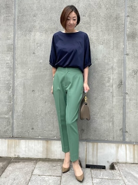 「アイテム（Tシャツ/カットソー、その他）」を使った、ayakaさん（レディース・170cm）の夏コーディネート