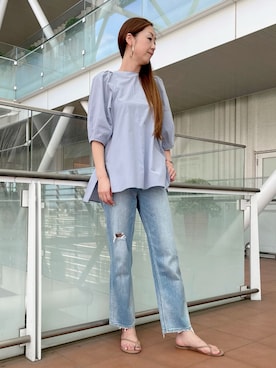 「アイテム（シャツ/ブラウス）」を使った、ayakaさん（レディース・170cm）の夏コーディネート