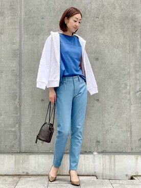 「アイテム（パーカー）」を使った、ayakaさん（レディース・170cm）の春コーディネート