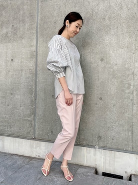 「アイテム（トップス）」を使った、ayakaさん（レディース・170cm）の春コーディネート