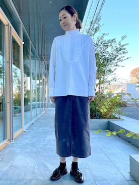 「アイテム（シャツ/ブラウス）」を使った、ayakaさん（レディース・170cm）の冬コーディネート