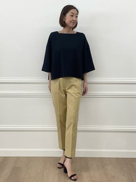 「アイテム（シャツ/ブラウス）」を使った、ayakaさん（レディース・170cm）の春コーディネート