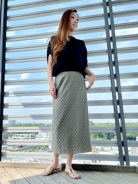 「Maison de Beige（メゾンドベージュ）のアイテム」を使った、ayakaさん（レディース・170cm）の夏コーディネート