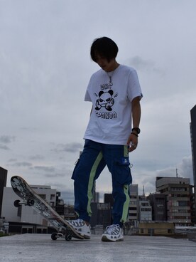 「HIPANDA（ハイパンダ）のアイテム」を使った、SHUNさん（メンズ・170cm）の夏コーディネート