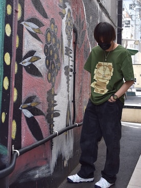 「HIPANDA（ハイパンダ）のアイテム」を使った、SHUNさん（メンズ・170cm）の夏コーディネート