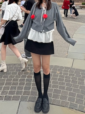 「mystic（ミスティック）のアイテム（カーディガン/ボレロ）」を使った、まるさん（レディース・158cm）の秋コーディネート