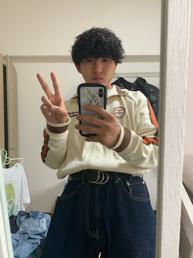 「T&C（タウン＆カントリー）のアイテム（その他アウター）」を使った、kaerupepeさん（メンズ・165cm）の春コーディネート