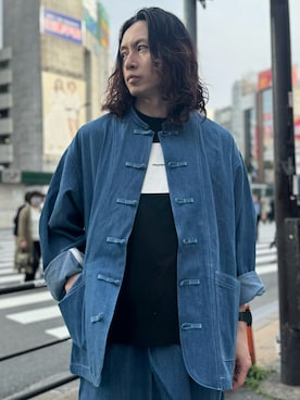 「FRAPBOIS」｜「アイテム（その他アウター）」を使った、kamadaさん（メンズ・169cm）の春コーディネート