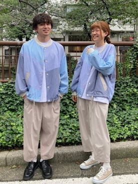 「FRAPBOIS」｜「アイテム（ブルゾン）」を使った、kamadaさん（メンズ・169cm）の夏コーディネート