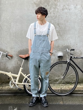「FRAPBOIS」｜「アイテム（オールインワン・サロペット）」を使った、kamadaさん（メンズ・169cm）の夏コーディネート