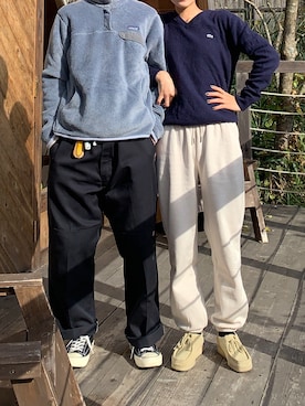 「スウエットパンツ」｜「アイテム（ブーツ）」を使った、mnkさん（レディース・161cm）の春コーディネート