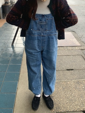 「SLOBE IENA（スローブイエナ）のアイテム（オールインワン・サロペット）」を使った、mnkさん（レディース・161cm）の冬コーディネート