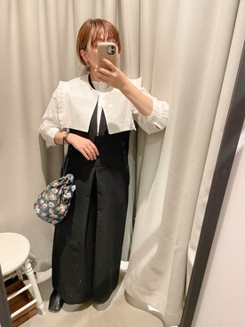 「Three Four Time（ｽﾘｰﾌｫｰﾀｲﾑ）のアイテム」を使った、Fumioさん（レディース・157cm）の冬コーディネート