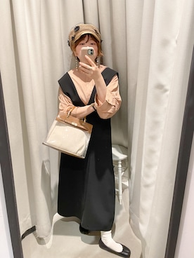 「Three Four Time（ｽﾘｰﾌｫｰﾀｲﾑ）のアイテム」を使った、Fumioさん（レディース・157cm）の春コーディネート