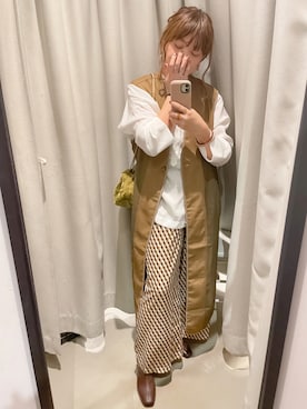 「Three Four Time（ｽﾘｰﾌｫｰﾀｲﾑ）のアイテム」を使った、Fumioさん（レディース・157cm）の秋コーディネート