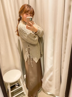 「Three Four Time（ｽﾘｰﾌｫｰﾀｲﾑ）のアイテム」を使った、Fumioさん（レディース・157cm）の秋コーディネート