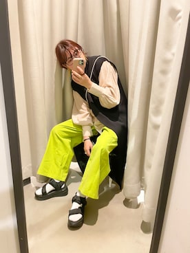 「Cepica（セピカ）のアイテム（その他）」を使った、Fumioさん（レディース・157cm）の春コーディネート