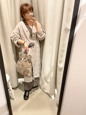 「Three Four Time（ｽﾘｰﾌｫｰﾀｲﾑ）のアイテム」を使った、Fumioさん（レディース・157cm）の秋コーディネート