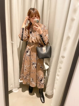 「Three Four Time（ｽﾘｰﾌｫｰﾀｲﾑ）のアイテム」を使った、Fumioさん（レディース・157cm）の秋コーディネート