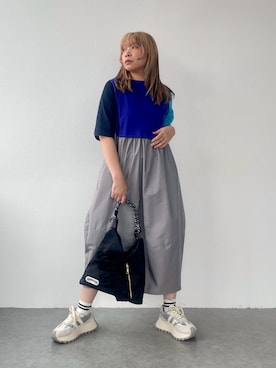 「OUTDOOR PRODUCTS（アウトドアプロダクツ）のアイテム」を使った、Fumioさん（レディース・157cm）の春コーディネート