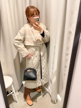 「Three Four Time（ｽﾘｰﾌｫｰﾀｲﾑ）のアイテム」を使った、Fumioさん（レディース・157cm）の秋コーディネート
