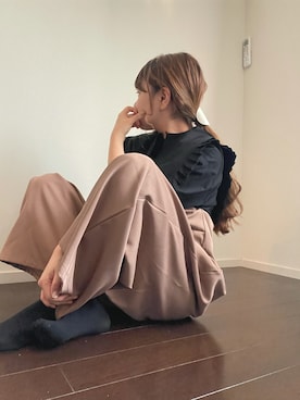 「Three Four Time（ｽﾘｰﾌｫｰﾀｲﾑ）のアイテム」を使った、Fumioさん（レディース・157cm）の春コーディネート