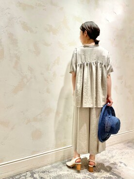 「BEARDSLEY（ビアズリー）のアイテム（帽子）」を使った、katoさん（レディース・154cm）の夏コーディネート