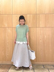 BEARDSLEY（ビアズリー）の「リネンウエストリブスカート（スカート