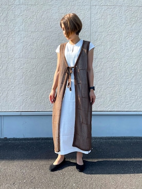 「H&M（エイチ・アンド・エム）のアイテム（その他シューズ）」を使った、Mizukiさん（レディース・163cm）の夏コーディネート