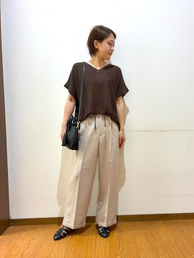 「アイテム（ニット/セーター）」を使った、Mizukiさん（レディース・163cm・30代）の夏コーディネート