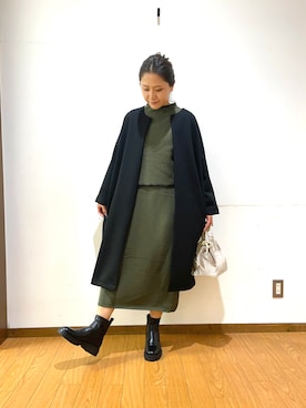 「ITEMS URBANRESEARCH（アイテムズ アーバンリサーチ）のアイテム（トレンチコート）」を使った、Mizukiさん（レディース・163cm）の秋コーディネート