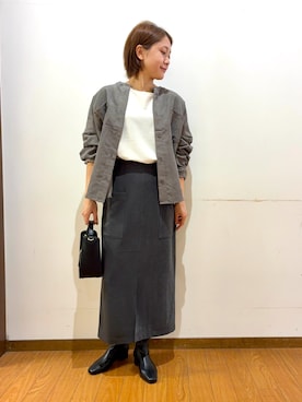 「アイテム（ブーツ）」を使った、Mizukiさん（レディース・163cm）の秋コーディネート