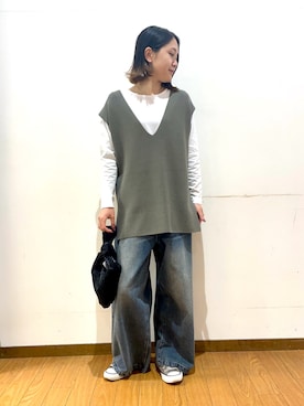 「大人可愛い、シンプル」｜Mizukiさん（レディース・163cm）の冬コーディネート
