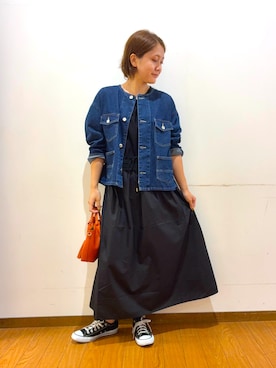 「RODE SKO（ロデスコ）のポーチ付タックミニショルダーバッグ（ショルダーバッグ）」を使った、Mizukiさん（レディース・163cm・30代）の秋コーディネート